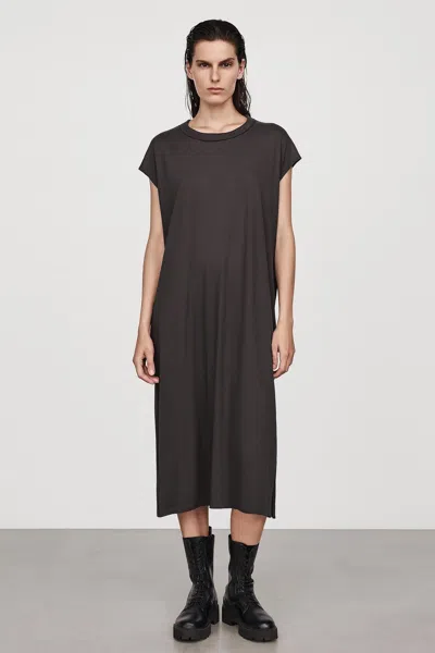 Project Social T Alina Midi T-shirt Dress In Washed Black