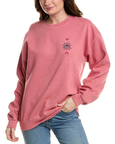Project Social T All Seeing Eye Embroidered Sweatshirt In Red