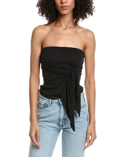 Project Social T Anastasia Tie Front Tube Top In Black