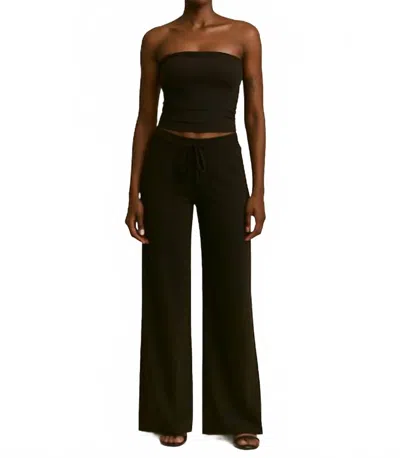 Project Social T Andorra Rib Tube Top In Black