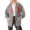 Project Social T Aspen Zip Hoodie In Nickel In Gray