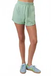 Project Social T Aster Seamed Short In Mint Kiss In Green