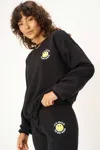 Project Social T Be Nice Smiley Sweatshirt In Black