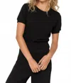 Project Social T Beau Short Sleeved Pullover In Black In Black