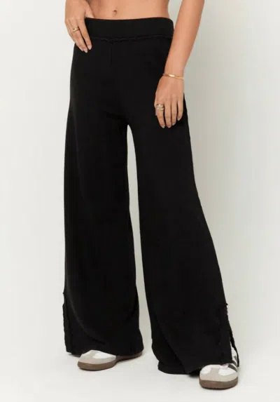 Project Social T Beau Wide Leg Pant In Black