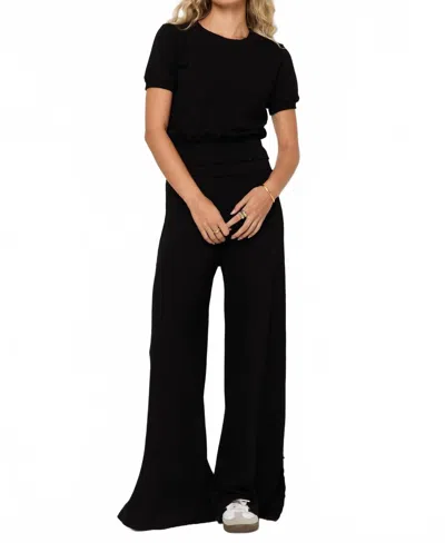Project Social T Beau Wide Leg Pant In Black