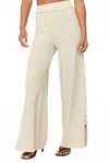 Project Social T Beau Wide Leg Pant In Ceramic In Neutral