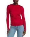 Project Social T Belle Baby Rib Mock Neck Top In Red