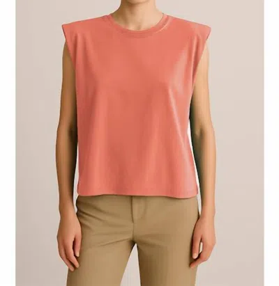 Project Social T Belzo Crewneck Tee In Vintage Coral In Pink