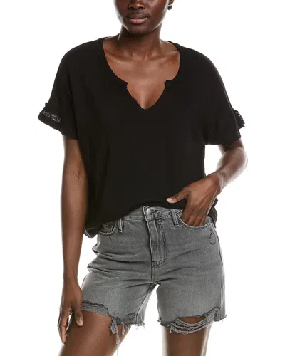 Project Social T Bronwyn Notch Linen-blend T-shirt