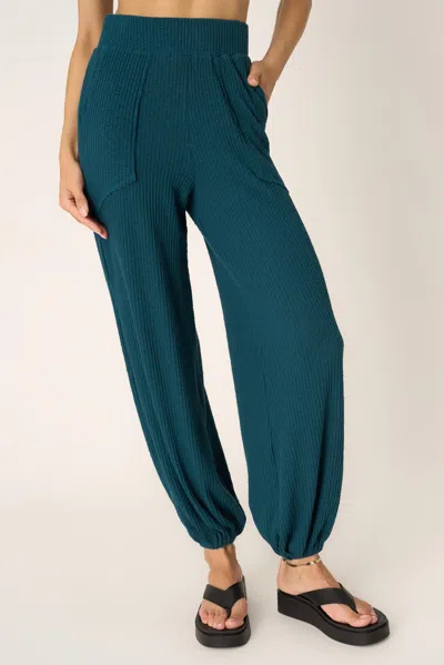 Project Social T Cabana Textured Rib Pant In Green