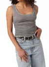 Project Social T Cami Scoop Tank In Heather Grey In Gray
