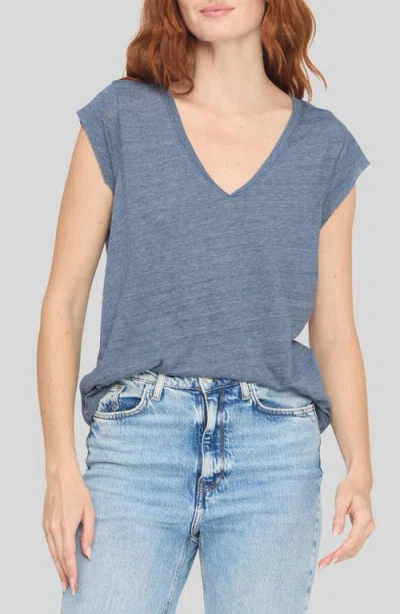 Project Social T Canyon V-neck T-shirt In Blue