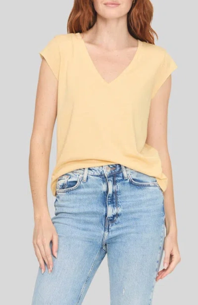 Project Social T Canyon V-neck T-shirt In Yellow