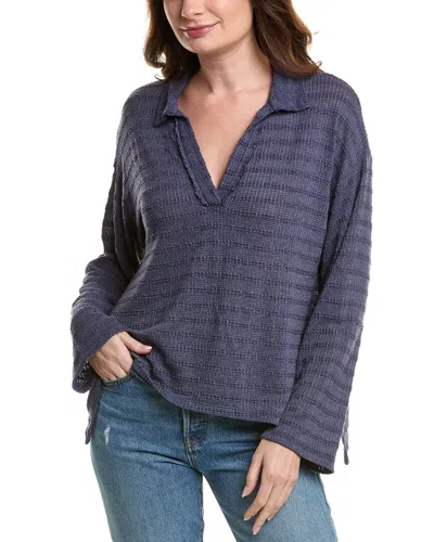Project Social T Capistrano Collared Pullover In Blue