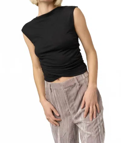 Project Social T Carine Ribbed Tank Top In Black