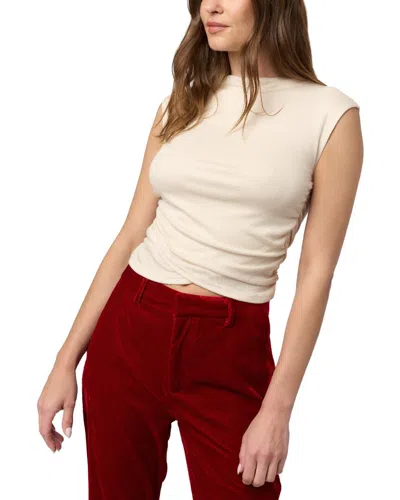 Project Social T Carine Shirred Side Rib Tank In Neutral