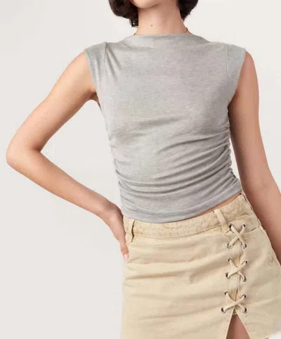 Project Social T Caspia Rib Tank In Heather Grey In Gray