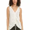 Project Social T Cassie Ruched Tank Top In White In Neutral
