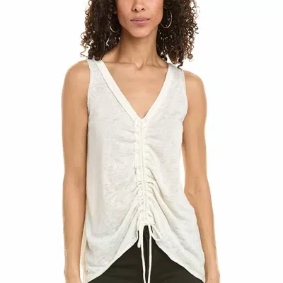 Project Social T Cassie Ruched Tank Top In White In Neutral