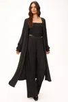 Project Social T Catch Flights Maxi Rib Cardi In Black