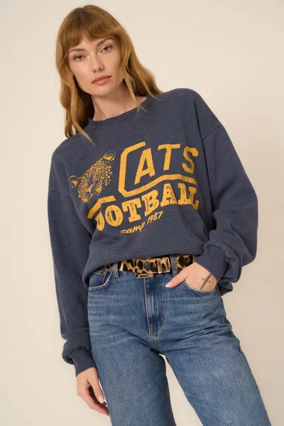 Project Social T Cats Football Sweatshirt In Blue