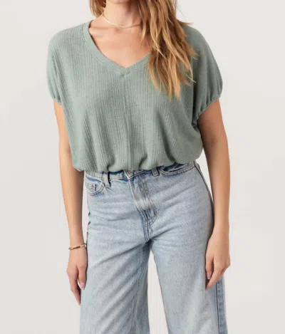 Project Social T Cerise V-neck Bubble Tee In Green