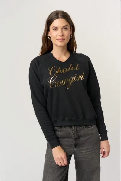Project Social T Chalet Cowgirl Long Sleeve Sweatshirt In Black
