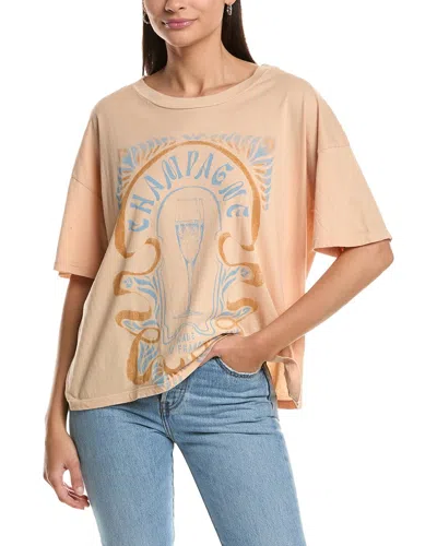 Project Social T Champagne Made In France Perfect Bf T-shirt In Brown