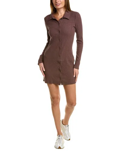 Project Social T Charlize Rib Shirtdress In Brown