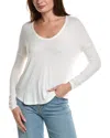 Project Social T Charlotte Scoop Neck Rib Top In Yellow