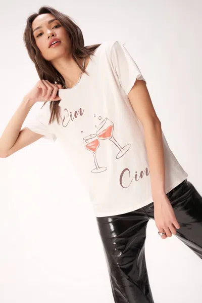 Project Social T Cin Cin Tee In White