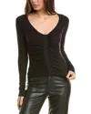 Project Social T City Life Ruched Top In Black