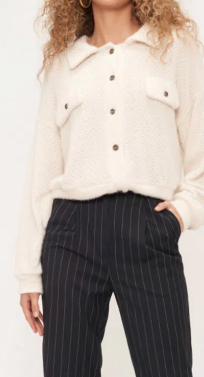 Project Social T Cleo Chenille Jacket In Beige In Neutral
