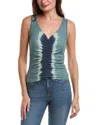 Project Social T Cloud Nine Ruched Tank In Blue