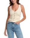 Project Social T Come Together Button Front Texture Tank In White