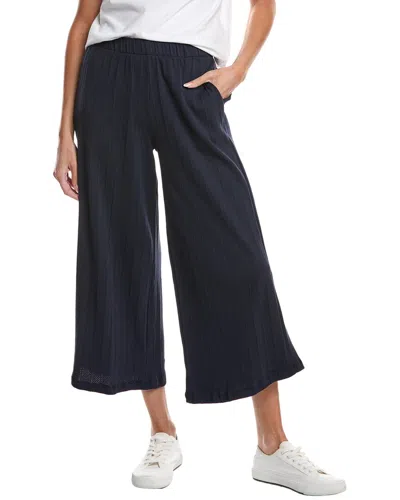 Project Social T Come Together Textured Wide Leg Pant In Blue