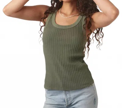 Project Social T Cooper Rib Tank In Rosemary In Multi