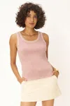 Project Social T Cooper Sweater Rib Tank In Pink