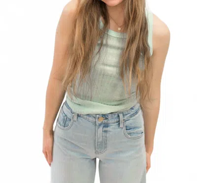 Project Social T Cooper Sweater Rib Tank Top In Mint In Green