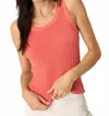Project Social T Cooper Sweater Ribbed Tank Top In Sunset In Pink