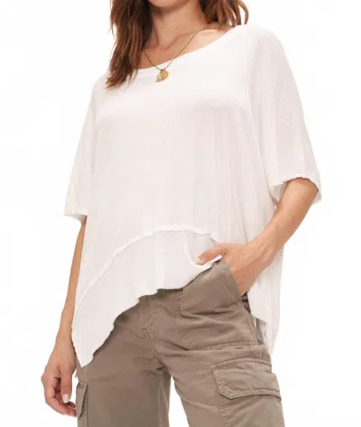 Project Social T Dalette Scoop Rib Tee In White