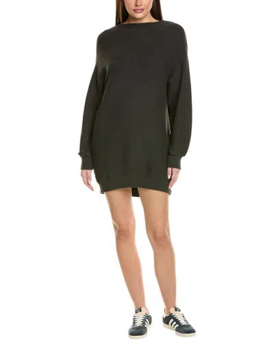 Project Social T Dalle Rib Funnel Neck Sweaterdress In Black