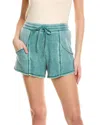 Project Social T Dante Seamed Burnout Thermal Short In Teal In Blue