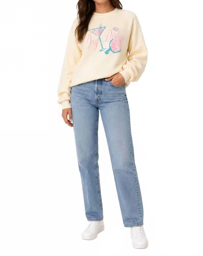 Project Social T Day Drinking Sweatshirt In Meringue In Neutral