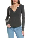 Project Social T Haleigh Marled Rib Top In Black