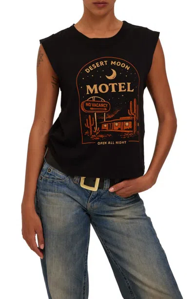 Project Social T Desert Moon Motel Tank In Black