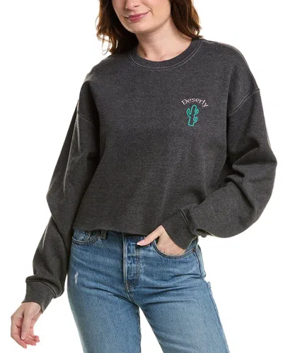 PROJECT SOCIAL T PROJECT SOCIAL T DESERTY EMBROIDERED RAW HEM SWEATSHIRT
