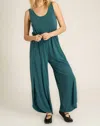 Project Social T Do It Again Jumpsuit In Pacific Teal In Green