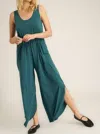 Project Social T Do It Again Scoop Neck Jumpsuit In Teal